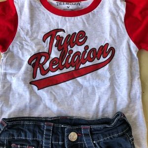 Toddler True Religion t-shirt and jeans